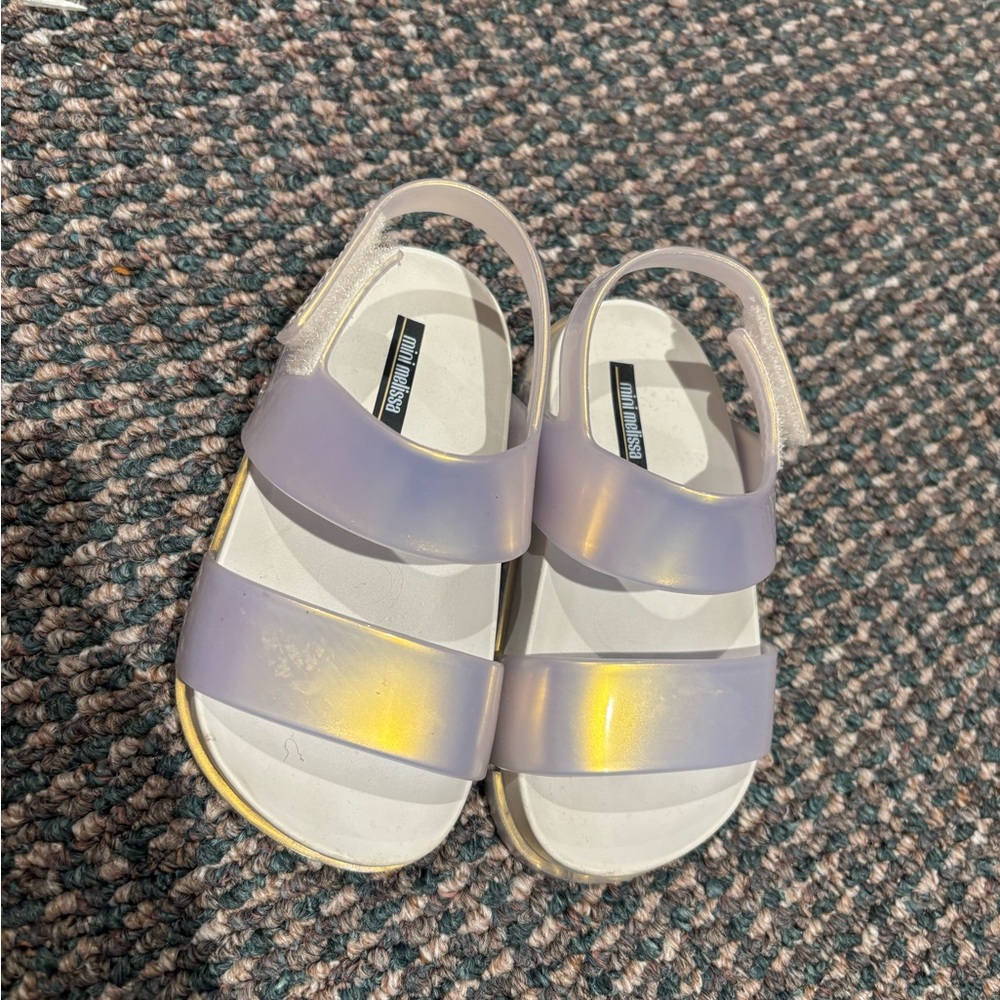 Mini Melissa Gold Iridescent Sandals